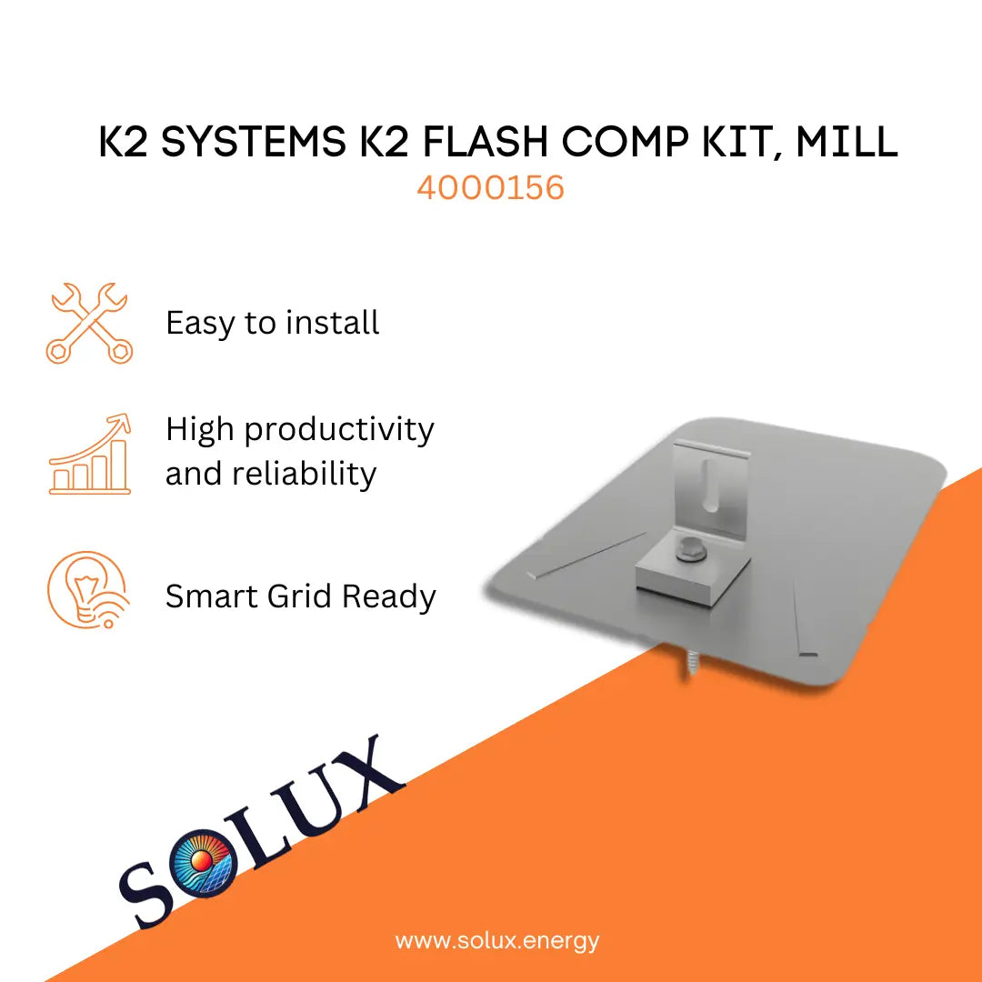 This is an image of Roof Flashing - K2 Systems K2 Flash Comp Kit, Mill